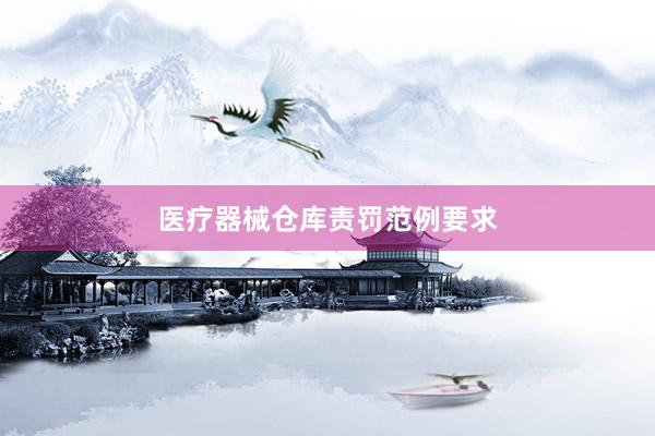 医疗器械仓库责罚范例要求
